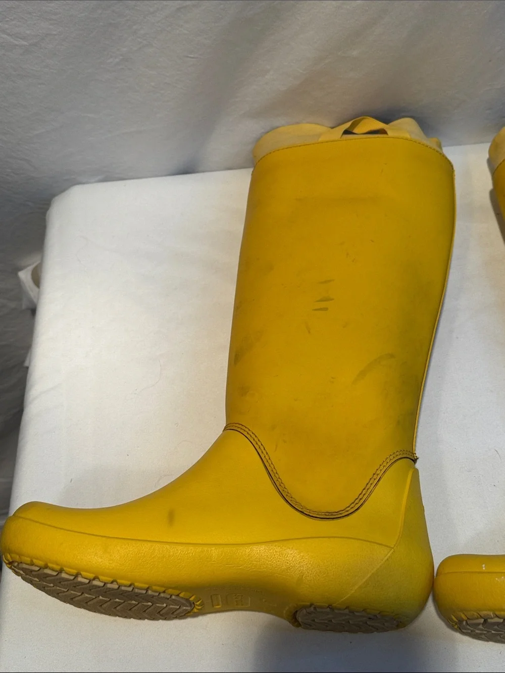 CROCS Tall Yellow Waterproof Rain Boots